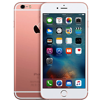 Apple iPhone 6s Plus, iOS, 5.5, 4G LTE, SIM Free, 16GB Rose Gold